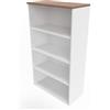 Quadrifoglio Armadio a giorno h. 160 cm 90 x 45 x 160 h, noce canaletto/bianco Linea Practika Quadrifoglio - ECEL90G-NO-BA - D08502