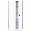Fiamat Armadio di sicurezza in metallo bianco con ante battenti 100x45x200H cm lamiera sp. 30/10 - 4 ripiani mobili con bordi arrotondati - 210020530/BI - D0
