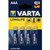 Varta Pile batterie Varta Longlife AAA (Ministilo) - 1,5 V (conf. 4)