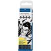 Faber Castell Penna inchiostro pigmentato Faber Castell Pitt Artist conf. 4 pz - Manga set nero - 167132 - F00358