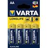 Varta Pile batterie Varta Longlife AA (Stilo) - 1,5 V (conf. 4)