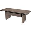 Artexport Scrivania noce toscano con modesty panel - gambe a pannello in legno noce toscano - 210 x 90 x 75 cm