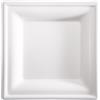 Signor Bio Piatto piano monouso - quadrato - 20 x 20 cm - canna da zucchero - bianco - Signor Bio - conf. 50 pz - G00990