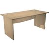 Artexport Scrivania rovere con modesty panel - gambe a pannello in legno - 140 x 80 x 73 cm