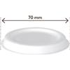 Signor Bio Coperchio in canna da zucchero - per coppetta porta salsa monouso 60 ml - bianco - Signor Bio - conf. 100 pz - G01002