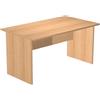 Artexport Scrivania faggio con modesty panel - gambe a pannello in legno faggio - 140 x 80 x 72 cm