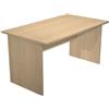 Artexport Scrivania rovere con modesty panel - gambe a pannello in legno - 140 x 80 x 72 cm