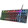 Trust Tastiera gaming GX833 Thado - con illuminazione LED multicolore - metallo - nero -Trust - G00159
