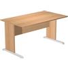 Artexport Scrivania faggio con modesty panel - gambe a L in legno faggio - 140 x 80 x 72 cm