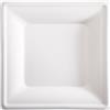 Signor Bio Piatto piano monouso - quadrato - 26 x 26 cm - canna da zucchero - bianco - Signor Bio - conf. 50 pz - G00991