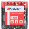 Verbatim 4 PILE AA A ALKALINE conf. 4 pz - G03865