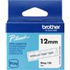 Brother Originale Nastro Brother Btag 135 (BTAG135) bianco-trasparente - B03372