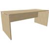 Quadrifoglio Scrivania rovere con modesty panel - gambe a pannello in legno - 180 x 80 x 75,5 cm