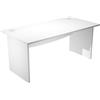 Artexport Scrivania bianca con modesty panel - gambe a pannello in legno bianche - 140 x 80 x 73 cm