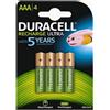 Duracell Pile batterie ricaricabili Duracell Ministilo AAA (Ministilo) - 1,2 V - 900 mah (conf. 4)