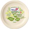 Dopla Piatto fondo monouso - rotondo - diametro 22 cm - Mater-Bi - avorio - Dopla Green - conf. 20 pz - G01951