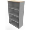 Quadrifoglio Armadio a giorno h. 160 cm 90 x 45 x 160 h, rovere/argento Linea Practika Quadrifoglio - ECEL90G-RK-AA - D08511