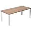 Artexport Scrivania ciliegio arabis - 4 gambe in metallo bianche - 210 x 90 x 74 cm