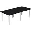 Artexport Tavolo riunioni 6 gambe metal 70x70 mm, dms. 220 x 100 X 74h cm, nero ven. frassino + gambe bianche Linea Flora Artexport - 905G/8-AM - D02943