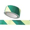 Cartelli Segnalatori Nastro fotoluminescente adesivo - 4 cm x 10 m - giallo/strisce verdi - G02571