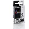 Casio Originale Nastro casio 6mm x 8mt nero su bianco - Z01552