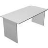 Artexport Scrivania grigia - gambe a pannello in legno grigie - 140 x 80 x 72 cm