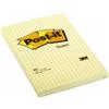 Post-It Blocchi memo adesivi Post-It Large Note a quadretti giallo canary - 102x152 mm - 100 fogli (conf. 6)