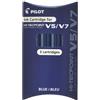Pilot Ricarica refill blu penna roller Pilot V7 - tratto 0,7 mm (conf. 3)
