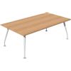 Artexport Tavolo riunioni gambe metallo inclinate cm 200 x 110 x 72 h, faggio Linea Plaza Artexport - TA-200/6 - Z15037