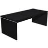 Artexport Scrivania nero venato frassino - gambe a pannello in legno - 210 x 90 x 74 cm