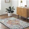 Livabliss Asmara Tappeto Vintage Tappeto Per Soggiorno, Corridoio, Cucina Tappeti Orientale, Classico, leggera Manutenzione Pelo Corto, Ampio 120x170 cm, Blu e Arancione