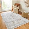 Livabliss Esther Tradizionale Vintage Rectangle Tappeto | Grigio chiaro, Crema, Marrone | 120x170cm | Soggiorno e Camera da Letto | Tessuto a Macchina Poliestere