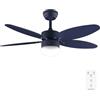 Cecotec - Ventilatore da Soffitto con Luce EnergySilence Aero 4260 Full Purple - 40 W con Motore DC e 42" con Luce LED, Telecomando, Timer, 6 Velocità e 5 Pale Reversibili