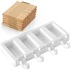 silikomart | GEL05M Stampo in Silicone per Gelato MINI CHIC, Antiaderente, 4 Gelati, Confezione da 1 Stampo per Dolci, Easy Ice Cream, 70 x 33 mm, h 22 mm, Volume 152 ml, Made in Italy