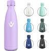 KollyKolla Borraccia Termica 500ml, Borraccia Riutilizzabile, Antigoccia, Senza BPA, Isolamento Doppia Parete, Bottiglia Acqua in Acciaio Inox per Scuola, Bambini, Ufficio, Sport, Palestra, Campeggio e Viaggi