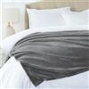 Amazon Basics Copriletto non riscaldata, in morbido velluto, 229 x 274 cm, grigio