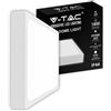 V-TAC Plafoniera LED Quadrata da Soffitto 18W con Interruttore - Alta Luminosità - Luce 3000K Bianca Calda - Lampada Satinata per Casa e Ufficio - 1530 Lumen - 225 x 225 mm