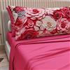PETTI Artigiani Italiani - Lenzuola in Cotone con Federe in Stampa Digitale, Lenzuola Letto Singolo, Completo Letto Singolo, Floreale 3 Fucsia, 100% Made in Italy