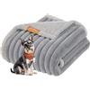 Feandrea Tappeto Impermeabile per Cani, Coperta Reversibile di Taglia M, 102 x 73 cm, per Cani in Miniatura e di Taglia Piccola, Copridivano, Lavabile, Grigio Tortora e Grigio Chiaro PPB034G01