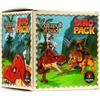 Vesuvius Media Catapult Feud: Dino Pack Expansion - T-Rex & Triceratops Launcher Add-On - Requires Base Game - Ages 7+ - English