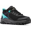 Columbia Trailstorm Ascend WP, Scarpe da trekking basse Donna, Black/Bright Aqua , 38.5 EU
