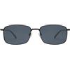 SOJOS Retro Rettangolare Metallo Polarizzato Occhiali Da Sole Uomo Donna 90 Quadrato Trendy Classico UV400 Protezione Occhiali Da Sole SJ1215, Nero , m
