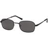 SOJOS Occhiali da sole polarizzati donna uomo retrò rettangolare vintage sottile quadrato occhiali da sole SJ1177, nero/grigio, s