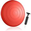 BODYMATE Comfort - Cuscino per seduta a palla con pompa, 33 cm di diametro, cuscino per l'equilibrio, cuscino ad aria, per allenamento di core, fitness, riabilitazione, coordinazione e schiena