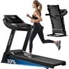 UMAY Tapis Roulant Elettrico 14 KM/H con Inclinazione Regolabile a 3 Livelli, Tapis Roulant Pieghevole con Motore Silenzioso da 3,0 HP, Treadmill for Home con Carico Massimo di 136KG
