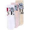 NAME IT Sock Nmfjane Stitch 3P-Calzini Wdi, Peyote, 25-27 (Pacco da 3) Bambine e Ragazze