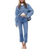 Springfield SPRINGFILED Kick Flare Jeans, Medium Blue, 44 Donna
