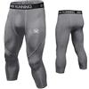 MEETWEE Pantaloni 3/4 Uomo, Compressione Sportive Calzini Leggings Baselayer Calzamaglia Tights Training Pant for Gym Jogging Running