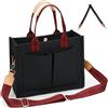 Cozary Borsa Grande Donna in Tela Capiente con Scomparti Multipli, Lavoro, Shopping Bag, Può Essere Portata Come Borsa a Mano, a Tracolla o Crossbody, Ideale per Università, Viaggi, Shopping