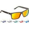 Cressi Rio Occhiali Sportivi da Sole, Lenti Polarizzate/Anti UV 100%, Nero Opaco/Lenti Arancio